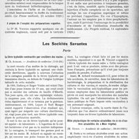 3866 - Page 3769 - Partie scientifique. L’Actualité Scientifique. La Presse. La pigmentation solaire et l’héliothérapie en général et leurs applications à la péritonite tuberculeuse [(La Presse médicale, 23 octobre 1929)] / A propos de l’emploi des préparations ergotées [(Le Progrès médical, 14 septembre 1929)] / Les Sociétés Savantes. Paris. La fièvre typhoïde contractée par souillure des mains, (Académie de médecine ; 5-11-29) / Rôle phylactique de certains alcaloïdes vis-à-vis d’autres alcaloïdes du même végétal, (Académie de médecine ; 29-10-1929)