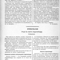 3877 - Page 3780 - Partie professionnelle, Hygiène, Assistance, Mutualité, Intérêts corporatifs, Variétés. Travaux Originaux. L’académie de médecine et l’ordre'des médecins [G. Duchesne] / Stomatologie. Projet de charte d’apprentissage. Préambule [Paul Boudin]