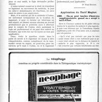 3907 - Page 3808-LXXII - Correspondance. Médecin d'usine. — Logis professionnel ou faisant partie du traitement ? / Application du Tarif Maginot. On ne peut toucher d’honoraires supplémentaires quand on a accepté le tarif d’État