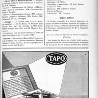 3914 - Page VII-3815 - Dernières nouvelles. La transformation de l’École de médecine de Marseille en Faculté / Faculté libre de Médecine de Lille / Mariage / Naissance / A travers l’officiel. Enseignement de la médecine / Hygiène publique