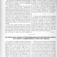 3923 - Page 3824 - Propos du jour. L'Association pour le développement des Relations médicales, (A. D. R. M) [J. Noir] / Les Assurances sociales à l’Assemblée générale du Syndicat des médecins de la Seine. L’hospitalisation à Paris des assurés [J. Noir]