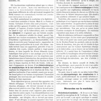 3941 - Page 3842 - Partie scientifique. L'Actualité Scientifique. Les Congrès. XXe Congrès français de médecine, (Suite). Etioloqie, pathogénie et physiologie pathologique de la scarlatine / Discussion sur la scarlatine