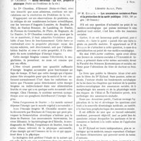 3943 - Page 3844 - Partie scientifique. L'Actualité Scientifique. Les Livres. Essai doctrinal : La Vie, propriété physique (Suite au Problème de la vie), par Dr Chambas, Éditions médicales Norbert Maloine, Paris 1929 / Les assurances sociales en France et la protection de la santé publique, par Dr M. Eylaud, Librairie Alcan, Paris (1929)