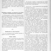 3954 - Page 3855 - Partie professionnelle, Hygiène, Assistance, Mutualité, Intérêts corporatifs, Variétés. Travaux Originaux. Le rectificatif de la loi sur les assurances sociales devant le sénat. Exposé des motifs. Rôle de la Mutualité / Dispositions spéciales au commerce et a l’industrie pour l'échelonnement des cotisations / Modification au plan financier / Salaire limite