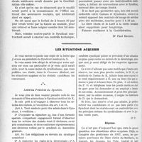 3959 - Page 3860 - Partie professionnelle, Hygiène, Assistance, Mutualité, Intérêts corporatifs, Variétés. Travaux Originaux. Le rectificatif de la loi sur les assurances sociales devant le sénat. Exposé des motifs. Projet de loi [Dr Paul Boudin] / Les situations acquises [Dr Paul Boudin]