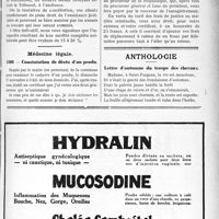 3976 - Page LXV-3877 - Correspondance. Accidents du travail. Marche à suivre pour obtenir une rente pour incapacité permanente / Médecine légale. Constatation de décès d’un pendu / Anthologie. Lettre d’automne du temps des chevaux