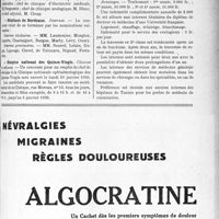 3982 - Page VII-3883 - Dernières nouvelles. La Confédération des Syndicats dentaires régionaux français / Faculté de médecine de Bordeaux / Hôpitaux de Bordeaux / Hospice national des Quinze-Vingts / Hôpital Sadiki à Tunis