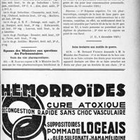 3986 - Page XI-3887 - A travers l’officiel. Service de santé militaire / Réponses des Ministres aux questions des Parlementaires. Vente des vins pharmaceutiques / Soins dentaires aux mutilés de guerre