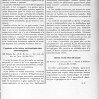 4006 - Page 3907 - Partie scientifique. L’Actualité Scientifique. Les Sociétés Savantes. Paris. Doit-on soigner ou extraire des dents de lait, qui se carient ?, (Soc. de médecine de Paris ; 11-10-1929) / L’hypertonie et les formes encéphalitiques dans la fièvre typhoïde, (Soc. méd. des hôp. de Paris ; 25-10-1929) / Cancer du col utérin et radium, (Société de médecine de Paris ; 11-10-1929)