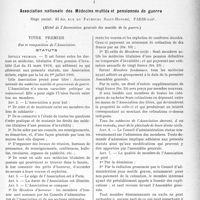 4018 - Page 3919 - Partie professionnelle, Hygiène, Assistance, Mutualité, Intérêts corporatifs, Variétés. Travaux Originaux. Sou Médical. La retraite mutuelle du combattant. Association nationale des Médecins mutilés et pensionnés de guerre
