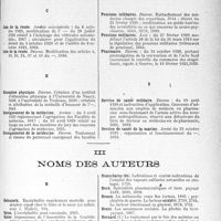 4078 - Page 3971 - Table des matières contenues dans le «concours médical». Année 1929. Partie professionnelle / Noms des auteurs