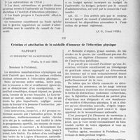 4130 - Page 5041 - Syndicats. Décrets. Education physique. Création d’un institut d’éducation physique à l’université de Toulouse / Création et attribution de la médaille d’honneur de l’éducation physique
