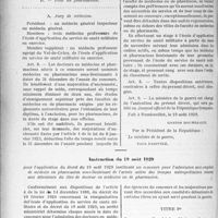 4151 - Page 5062 - Décrets. Modification au guide-barème des invalidités en ce qui concerne. Décret du 19 août 1929 / Instruction 19 août 192