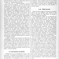 4211 - Page 8 - Le cinquantenaire. Vue d’ensemble. La première journée. A l’Opéra-Comique / La deuxième journée. Le Banquet / Les Toasts