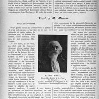 4255 - Page 52 - Lebanquet. Toasts et allocutions. Allocution du Dr Duchesne / Toast de M. Mirman