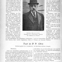 4263 - Page 58 - Lebanquet. Toasts et allocutions. Toast du Dr Bellencontre / Toast du Dr P. Cibrie