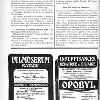 0007 - Page 6-VIII - A travers l’officiel. Manifestation d’amitié franco-belge / Association de la presse médicale belge / Enseignement de la médecine / Soins aux marins du commerce