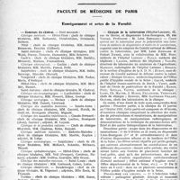 0063 - Page 62 - Partie professionnelle, Hygiène, Assistance, Mutualité, Intérêts corporatifs, Variétés. Comptes rendus, documents, pièces officielles. Académie de médecine. Prix décernés en 1930 / Faculté de médecine de Paris. Enseignement et actes de la Faculté