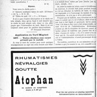 0075 - Page 74-LXXII - Correspondance. Application du Tarif Fallières. Extirpation de corps étranger superficiel sous écran / Petite intervention de nuit / Application du Tarif Maginot. Visites effectives sans carnet présenté par le malade