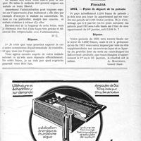 0076 - Page LXXIII-75 - Correspondance. Application du Tarif Maginot. Visites effectives sans carnet présenté par le malade / Fiscalité. Point de départ de la patente