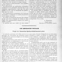 0124 - Page 123 - Partie professionnelle, Hygiène, Assistance, Mutualité, Intérêts corporatifs, Variétés. Travaux Originaux. Mutualité familiale. Obligations fiscales des médecins [A. Martinot] / Les assurances sociales. Projet de Convention Syndicat-Etablissement privé
