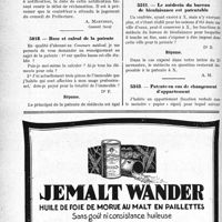 0143 - Page 142-LXIV - Correspondance. Fiscalité. Base et calcul de la patente / Le médecin du bureau de bienfaisance est patentable / Patente en cas de changement d’appartement