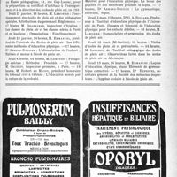 0150 - Page VII-149 - Dernières nouvelles. La médaille du Professeur Castaigne / Écoles de plein air