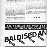 0151 - Page 150-VIII - Dernières nouvelles. Hôpitaux d’Angers / Hôpital-hospice de Saint-Denis (Seine) / Ministère des postées, télégraphes et téléphones / Naissance