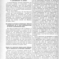 0171 - Page 170 - Partie scientifique. L'Actualité Scientifique. La Presse. L’autosérothérapie dans le traitement des dermatoses et particulièrement du psoriasis [(Gazette des hôpitaux, 26 Juillet 1930.)] / Sur quelques cas d’angines à streptocoques influencés favorablement par le sérum antistreptococcique de Vincent en attouchements locaux [(Gaz. heb. des sciences médicales de Bordeaux, 20 juillet 1930.)] / Emploi de la sanocrysine danoise, comme adjuvant, dans le traitement de la tuberculose pulmonaire [(Gaz. hebd. des sciences médicales de Bordeaux, 13 juillet 1930.)] / Contribution à l’étude des complications oculaires, urétrales et articulaires de la dysenterie bacillaire [(Journal des Praticiens, 1er juillet 1930.)]