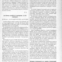 0174 - Page 173 - Partie scientifique. L'Actualité Scientifique. Les Sociétés Savantes. Paris. Eloges de Péan et de Jaccoud, (Académie de médecine ; novembre-décembre 1930) / Les diverses variétés de constipation et leur traitement, (Soc. de médecine de Paris ; 10-10-1930) / Etiologie et traitement de la maladie rhumatismale, (Soc.de thérapeutique. 8-10-1930)