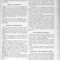0176 - Page 175 - Partie scientifique. L'Actualité Scientifique. Les Sociétés Savantes. Toulouse. Société de médecine, de chirurgie et de pharmacie. Kyste dermoïde du col utérin / Angiome de la grande lèvre / Perforation caeco-appendiculaire / Névro-sarcome du sciatique / Plaies pénétrantes de l’abdomen / Contribution à l’étude du climat de Cauterets