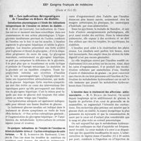 0178 - Page 177 - Partie scientifique. L'Actualité Scientifique. Les Sociétés Savantes. Toulouse. Société de médecine, de chirurgie et de pharmacie. Ostéomyélite costale poste-typhique / Les Congrès. XXIe Congrès français de médecine, (Suite et fin). Les indications thérapeutiques de l’insuline en dehors du diabète