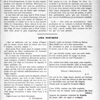 0192 - Page 191 - Partie professionnelle, Hygiène, Assistance, Mutualité, Intérêts corporatifs, Variété. Travaux Originaux. L’Actualité professionnelle. Une grande première de « pathologie chirurgicale » « impressions de lecture », par le Dr Dartigues. La Maternité Baudelocque, modèle du genre [G. Duchesne] / Ames rustiques