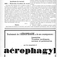 0215 - Page 214-LXVIII - A travers l’officiel. Pensions militaires. Tribunaux départementaux des pensions / Correspondance. Accidents du travail. Déclaration d'accident du travail