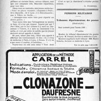 0233 - Page 232-XIV - A travers l’officiel. La pléthore médicale / Pensions militaires. Tribunaux départementaux des pensions, (Suite et fin.)