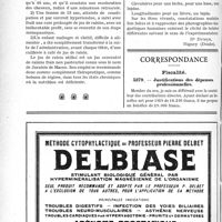 0291 - Page 290-LXVIII - A travers l’officiel. Note de thérapeutique. Le jus de raisin cru ou vivant dans le traitement des maladies chroniques / La détermination du sexe / Correspondance. Fiscalité. Justifications des dépenses professionnelles