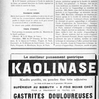 0305 - Page 304-X - A travers l’officiel. Enseignement de la médecine / Pensions militaires / Légion d’honneur / Lutte anticancéreuse / Assurances sociales / Légion d’honneur