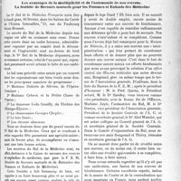 0310 - Page 309 - Propos du jour. Le Ve Bal de la Médecine Française. Les avantages de la multiplicité et de l’autonomie de nos oeuvres. La Société de Secours mutuels pour les Femmes et Enfants des Médecins [J. Noir]