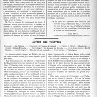 0354 - Page 353 - Partie professionnelle, Hygiène, Assistance, Mutualité, Intérêts corporatifs, Variétés. Travaux Originaux. Échos de presse / Autour des théâtres