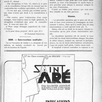0366 - Page LXVII-365 - Correspondance. Application du Tarif Fallières. Consultation d'oculistique par un omni-praticien / Interventions multiples