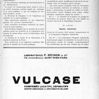 0384 - Page XIII-383 - A travers l’officiel. Sanatoriums / Comité consultatif de santé militaire / Hygiène industrielle