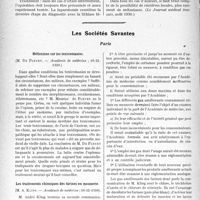 0403 - Page 402 - Partie scientifique. L’Actualité Scientifique. La Presse. Les ampullomes vatériens [(Le Journal médical français, août 1930.)] / Les Sociétés Savantes. Paris. Réflexions sur les toxicomanies, (Académie de médecine ; 16-12-1930.) / Les traitements chimiques des farines en meunerie, (Académie de médecine ; 16-12-1930)