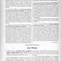 0409 - Page 408 - Partie scientifique. L’Actualité Scientifique. Les Congrès. VIIIe Congrès international de dermatologie et de syphiligraphie, (Suite) / Les Thèses. La diarrhée dans ses rapports cliniques et pathogéniques avec le cancer de l’estomac, par Dr G. Amat (Librairie Marcel Vigné, Paris (VIe), 1930.)