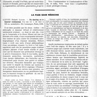 0426 - Page 425 - Partie professionnelle, Hygiène, Assistance, Mutualité, Intérêts corporatifs, Variétés. Travaux Originaux. Assurances sociales. Union médicale latine. Grand diner d’automne du 10 décembre 1930, donné en l’honneur de l’Italie et des savants Italiens et de la science latine, discours du Docteur Dartigues / La page sans médecine