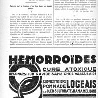 0439 - Page 438-LXIV - A travers l’officiel. Réponses des Ministres aux questions des Parlementaires. Allocation aux femmes en couches / Patente sur la location d'un box dans un garage public