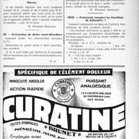 0502 - Page XXXIII-499 - Correspondance. Application du Tarif Fallières. Pose d’appareil plâtre quelconque / Extraction de dents semi-détachées / Comment compter les fractions de kilomètre ?