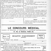 0506 - Page XXXVII-503 - Correspondance. Accidents du travail. Accident survenu pendant le trajet de retour du travail / Fiscalité. Les honoraires encaissés doivent seuls être portés en recettes professionnelles