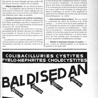 0514 - Page VII-511 - Dernières Nouvelles. Hommage à la mémoire de Marcel Lermoyez / Hôpital de la Pitié / Hôpital Saint-Michel / Syndicat professionnel de la Presse scientifique / Nouveau prix de l'UMFIA / Parti social de la Santé publique / Hôpital et dispensaire français de Londres