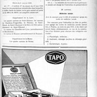 0516 - Page IX-513 - A travers l’officiel. Assurances sociales / Médecine navale