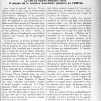 0522 - Page 519 - Propos du Jour. Le rôle de l’Union médicale latine. A propos de la dernière Assemblée générale de l'UMFIA [J. Noir]
